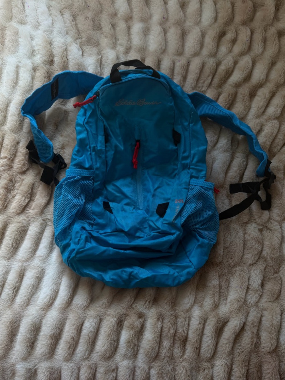 Eddie Bauer Collapsable Stowaway 20L Blue Lightweight Backpack